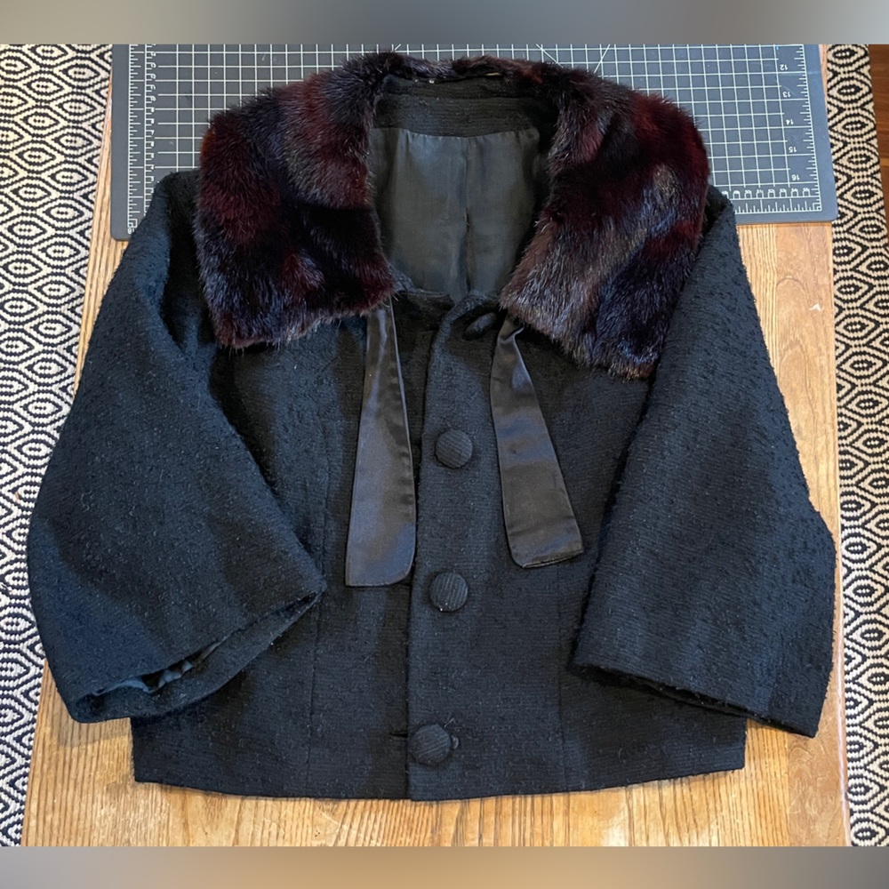 Vintage fur 1950s 1960s cropped jacket